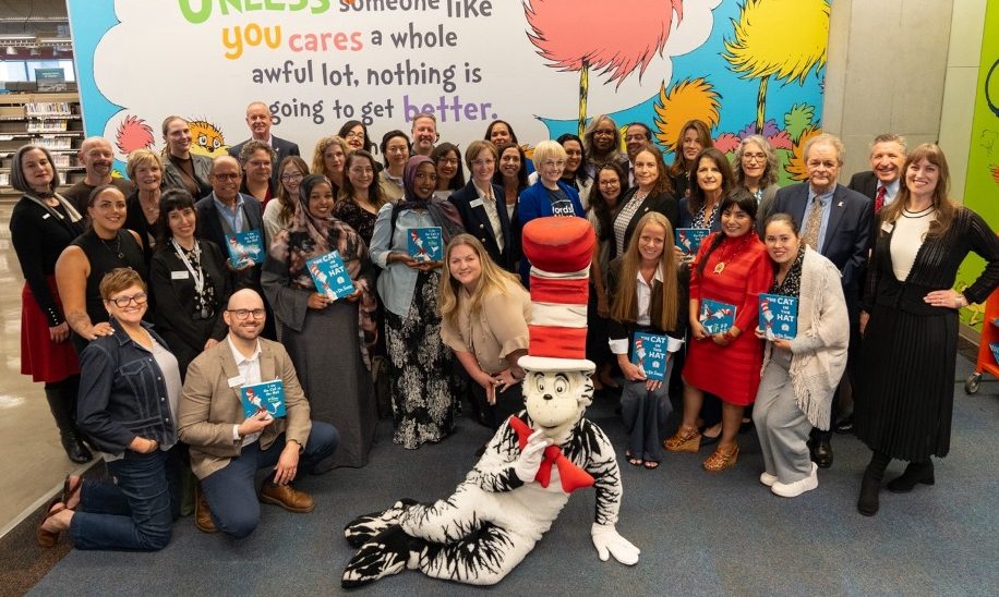 Group photo with Dr. Seuss Foundation and San Diego Foundation partner nonprofits